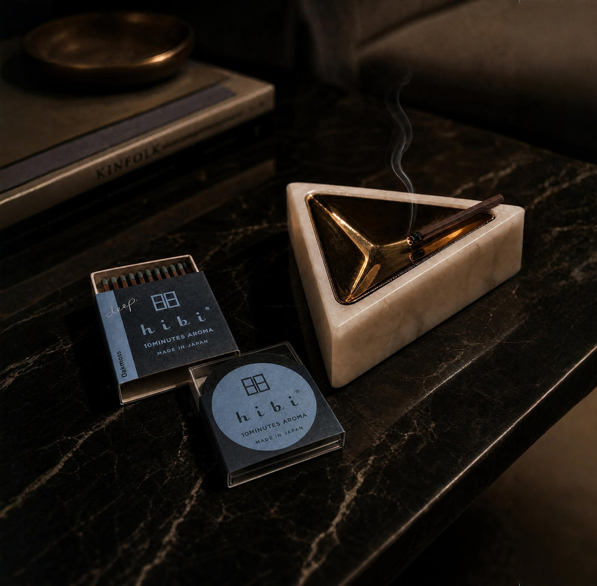 Ashtray + Incense Match Set