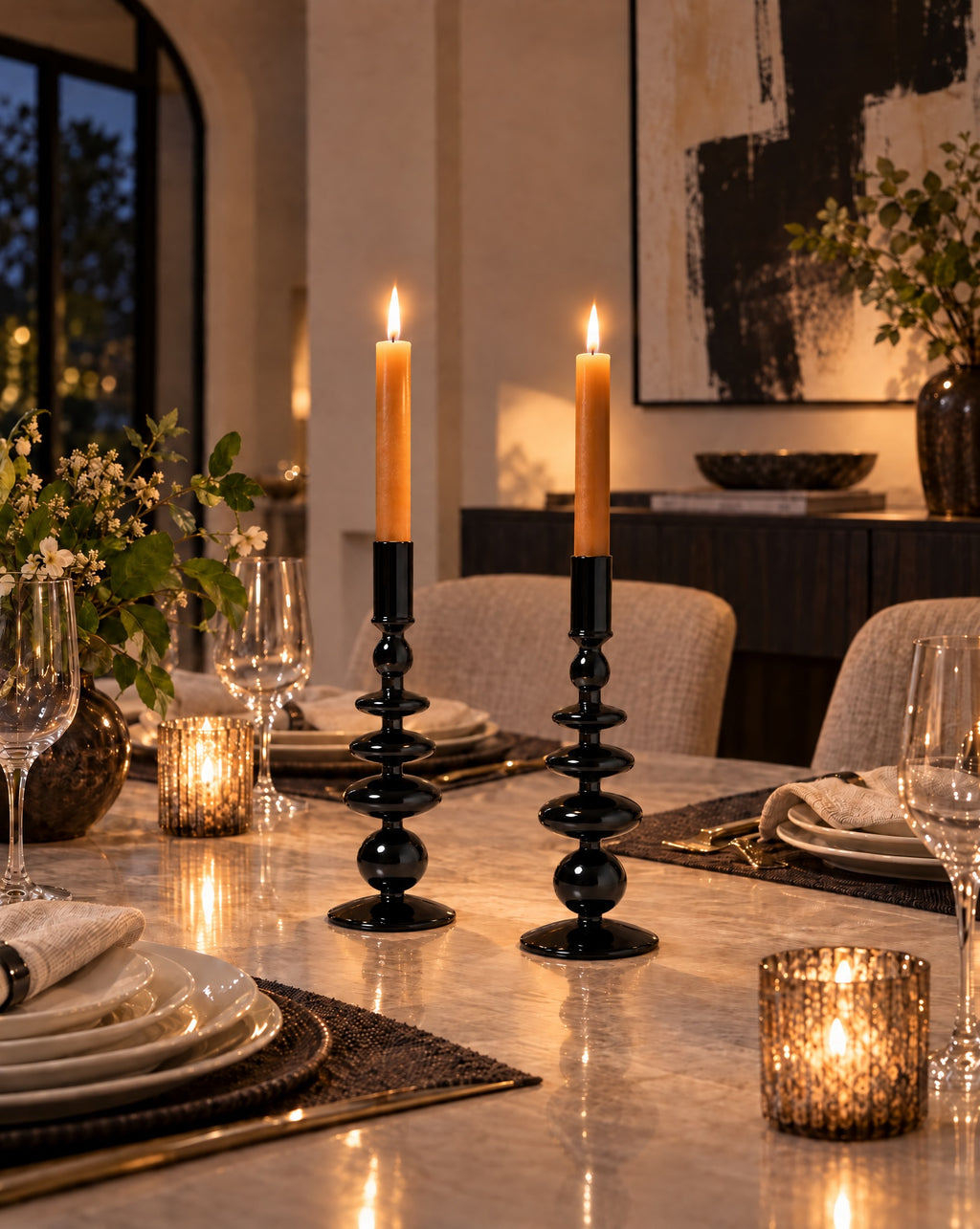Retro Glass Candle Holder
