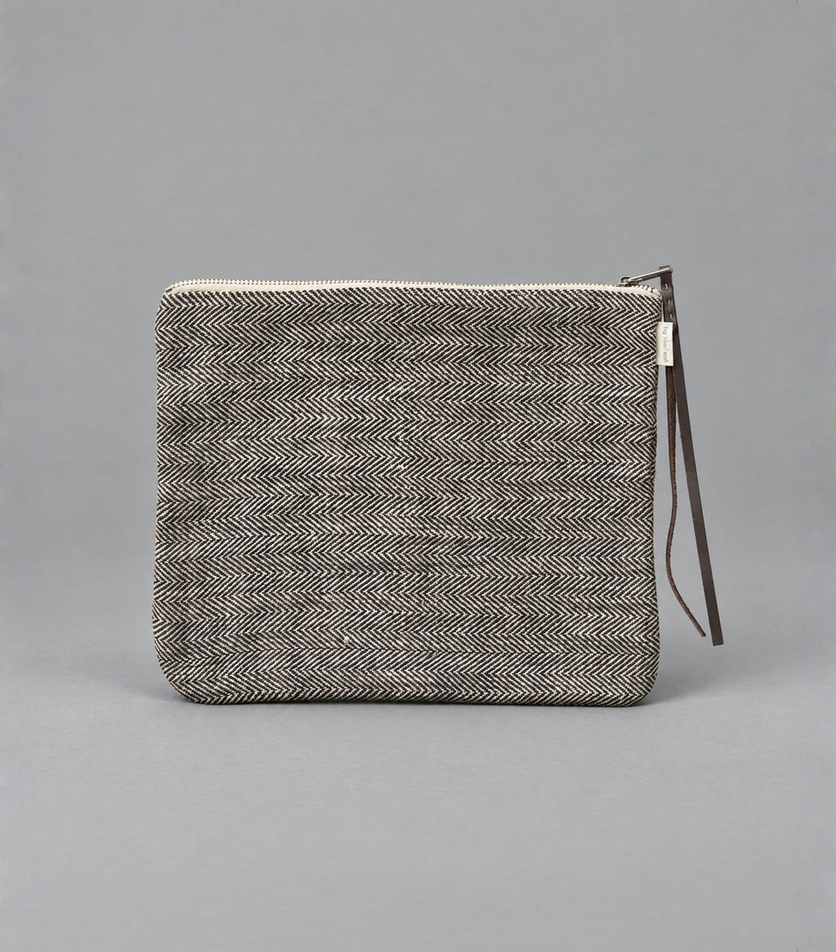Herringbone Linen Pouch
