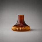 Narrow Amber Ripple Vase