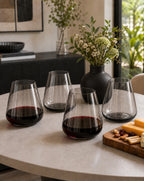 Hand Blown Stemless Wine Glasses (set of 4)