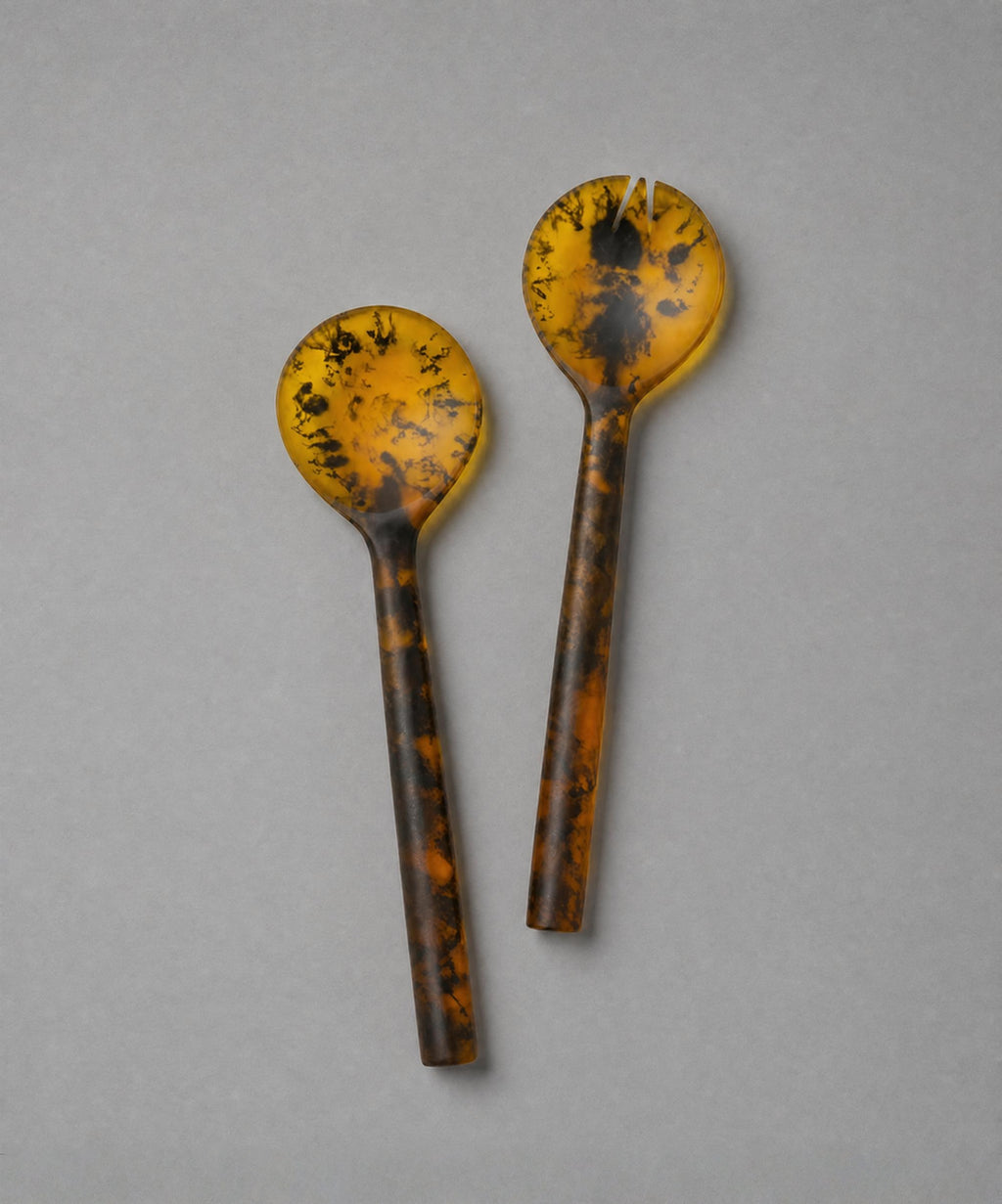Matte Tortoise Salad Servers