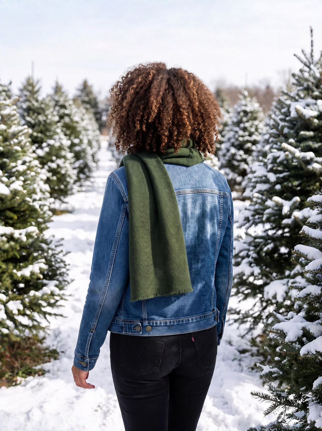 Evergreen Handloomed Cashmere Scarf