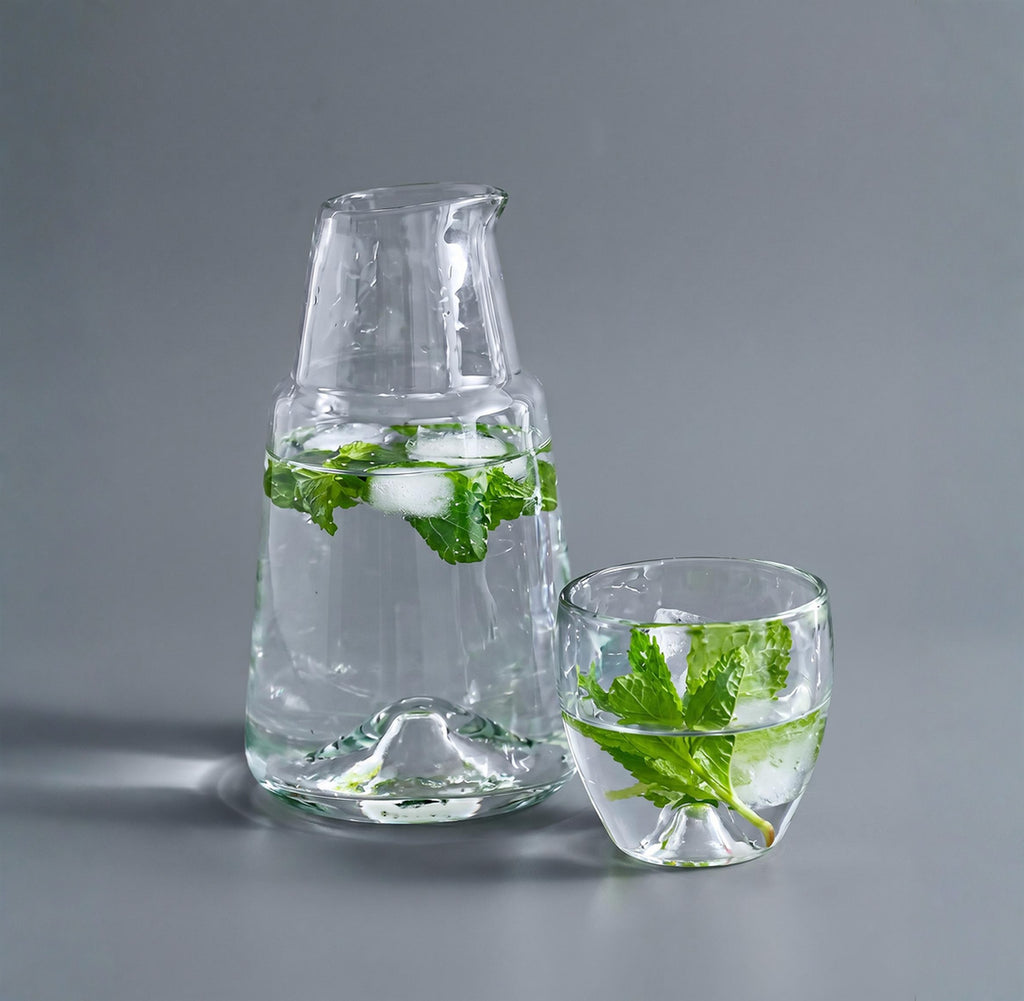 Pebbled Glass Bedside Carafe