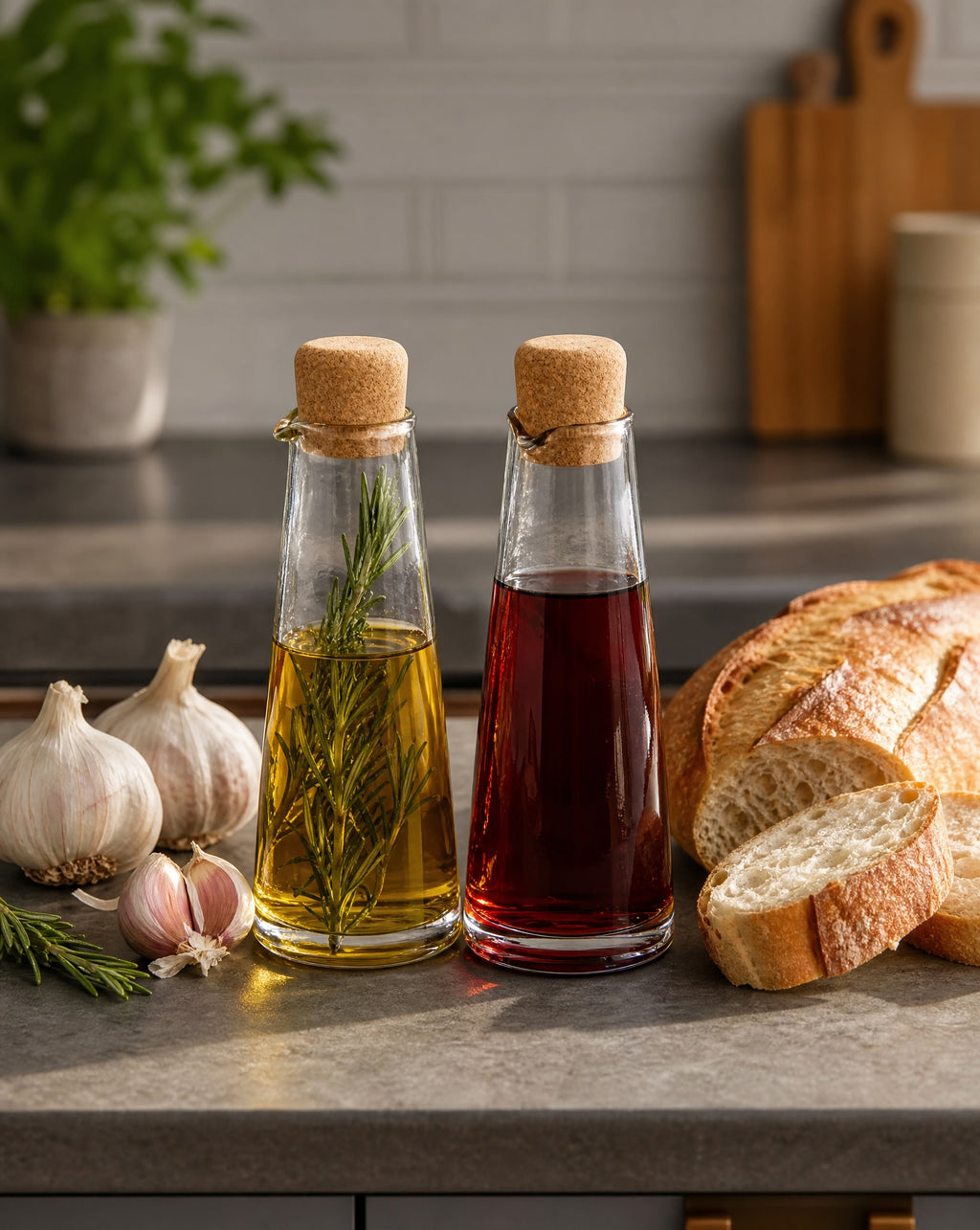 Pebbled Glass Petite Carafe Set