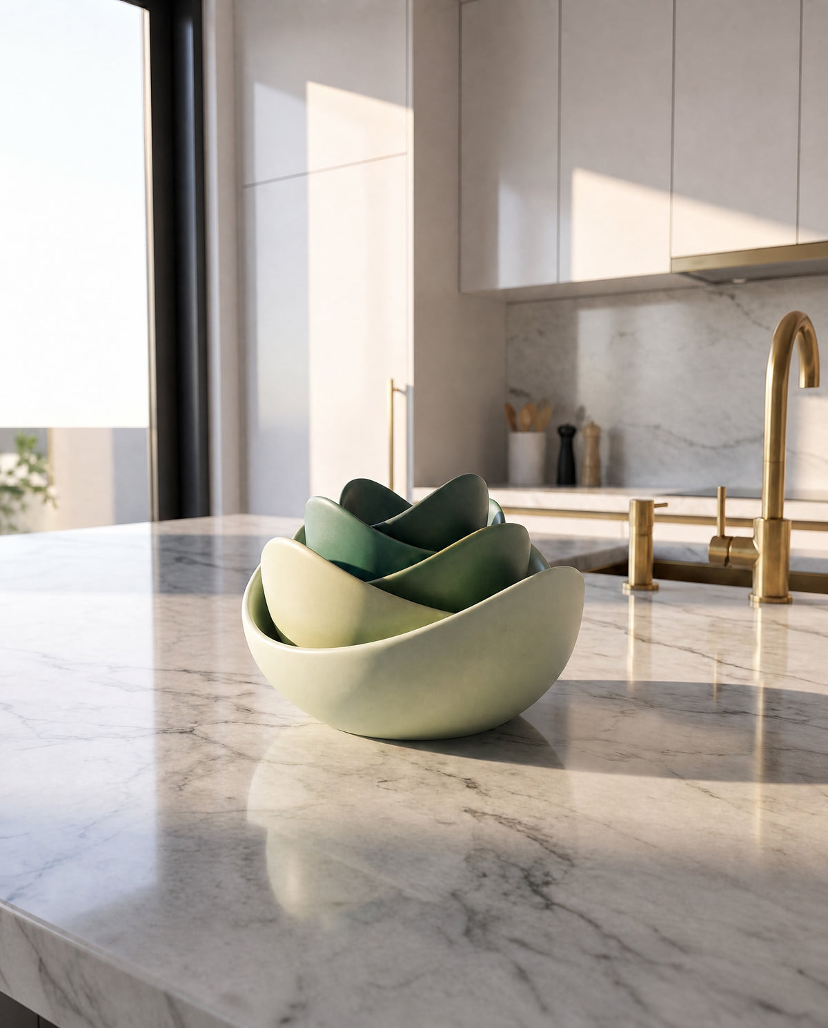 Wabi Sabi Ceramic Stacking Bowls