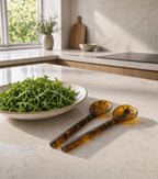 Matte Tortoise Salad Servers