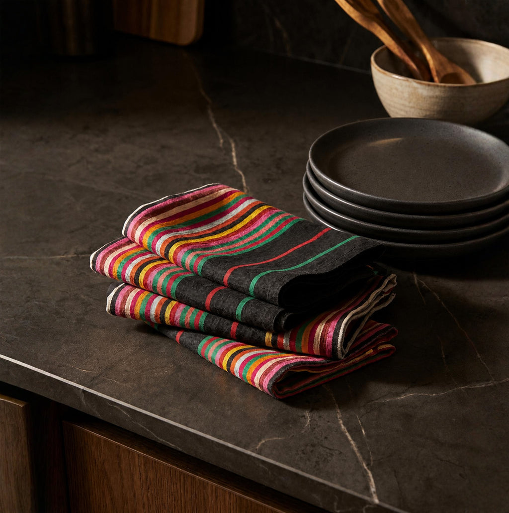Retro Stripe Napkin Set
